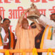 Uttar Pradesh Chief Minister Yogi Adityanath during an election rally
