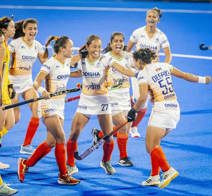 Jubilant Indian Women's Hockey Team